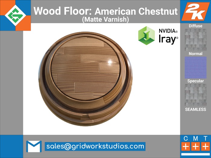 Wood Floor: American Chestnut Matte Varnish