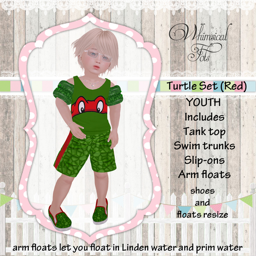 {WT} BBY Turtle Set Red