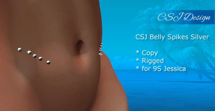 CSJ Belly Spikes Silver (9S Jessica)