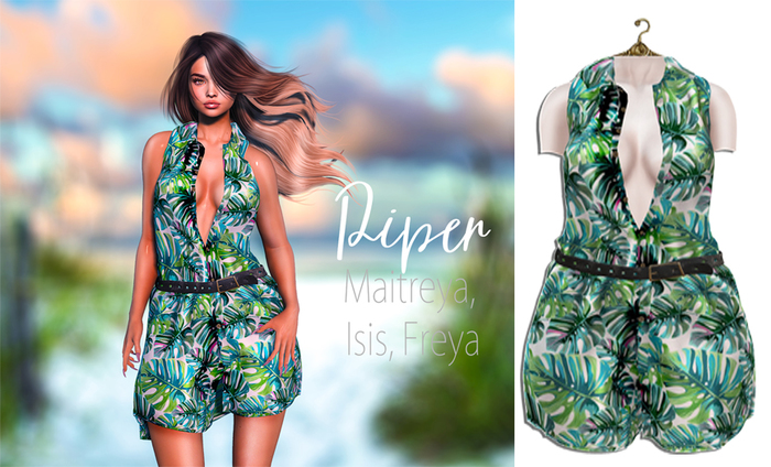 UNA. Piper  Blouse FloralGreen