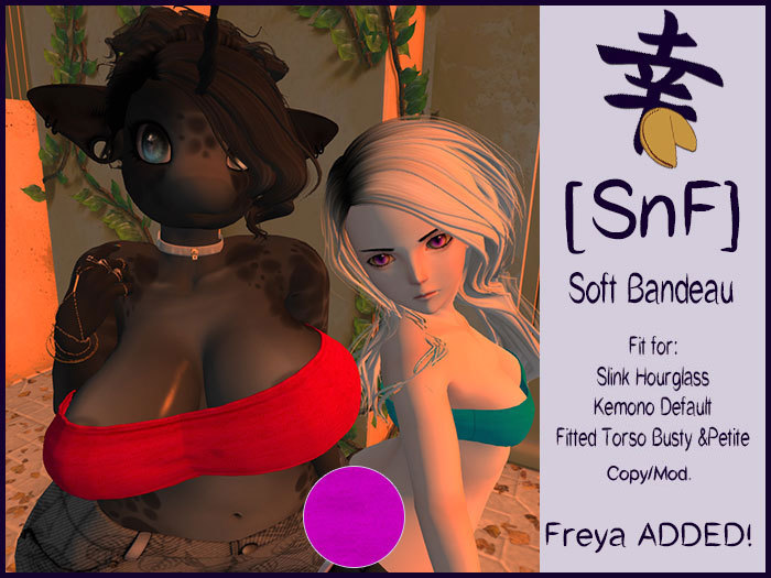 [SnF] Soft Bandeau Kemono Freya Hourglass  Bright Magenta