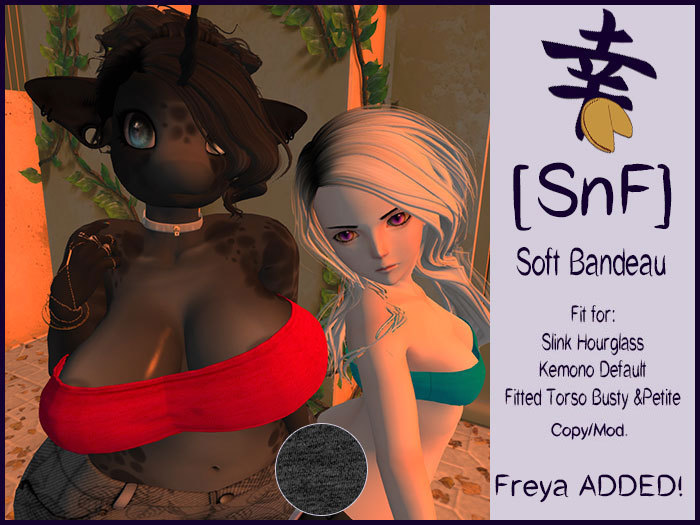 [SnF] Soft Bandeau Kemono Freya Hourglass Black