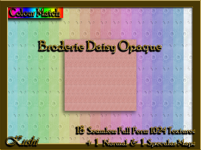 !Kushi! BroderieDaisyOPAQUE Textures -WearToUnpack