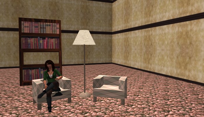 Chairs & lamp boxed