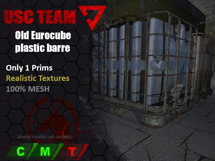 Old Eurocube plastic barrel
