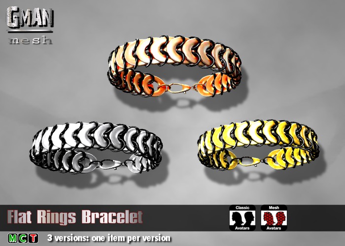 [GMan] BR - Flat Rings Bracelet