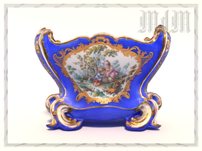 Sevres 'Cuvette Mahon' vase - Bleu du Roi