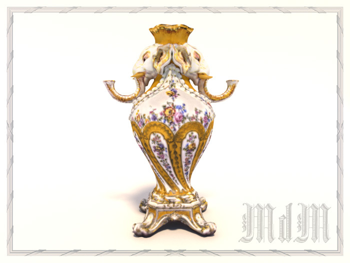 Sevres Elephant-head vase - Le Reve d'or