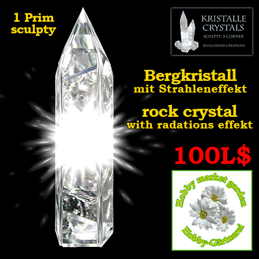 Rock Crystal with Sparkle Script