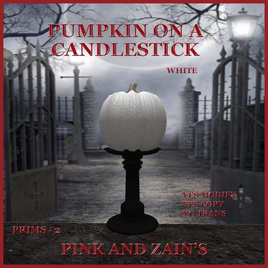 Pumpkin Candlestick - White [BOXED]