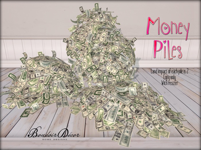 Boudoir Money Piles