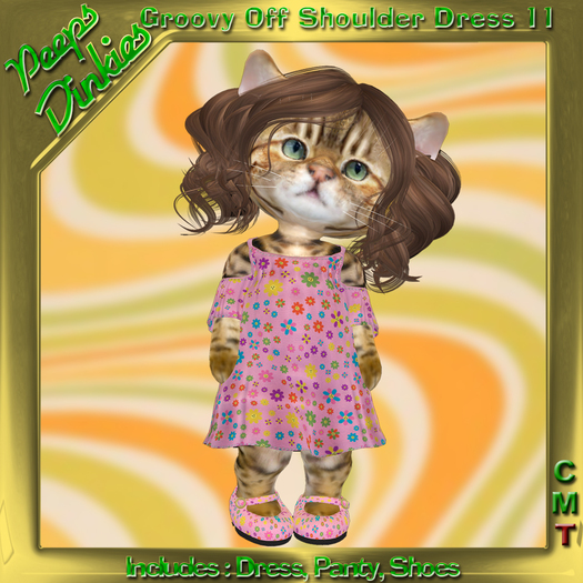 Peeps Dinkies Groovy Off Shoulder Dress Pattern 11