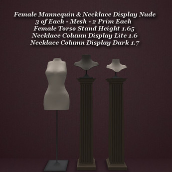 Second Life Marketplace - Female Mannequin & Necklace Display Nude