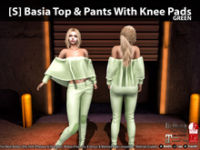 [S] Basia Top & Pants With Knee Pads Green