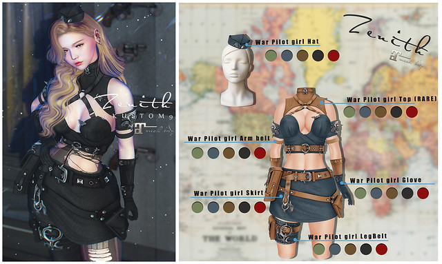 =Zenith=War Pilot girl Glove (Red) -Maitreya