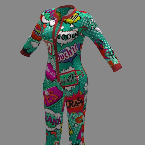 STELLA'S WOMAN'S ONSIE PJS SUPER HERO GREEN (BOXED)