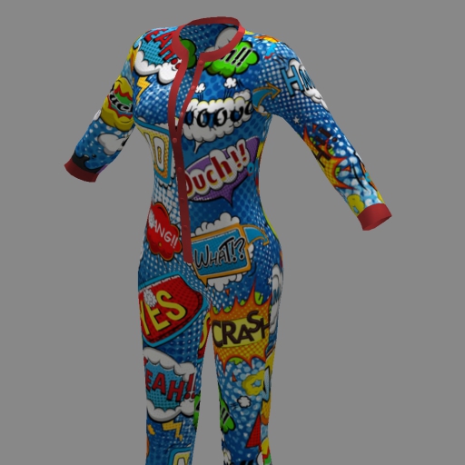 STELLA'S WOMAN'S ONSIE PJS SUPER HERO BLUE ( BOXED)