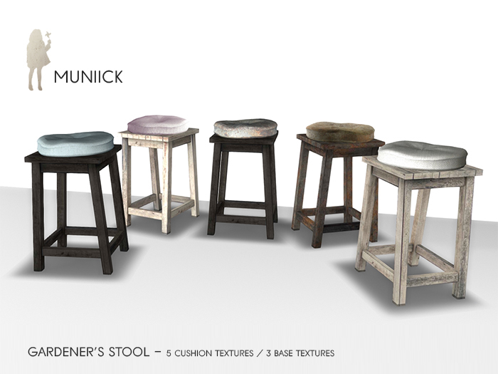 Muniick Gardeners  Stool - V3 - All Textures (Add Me)
