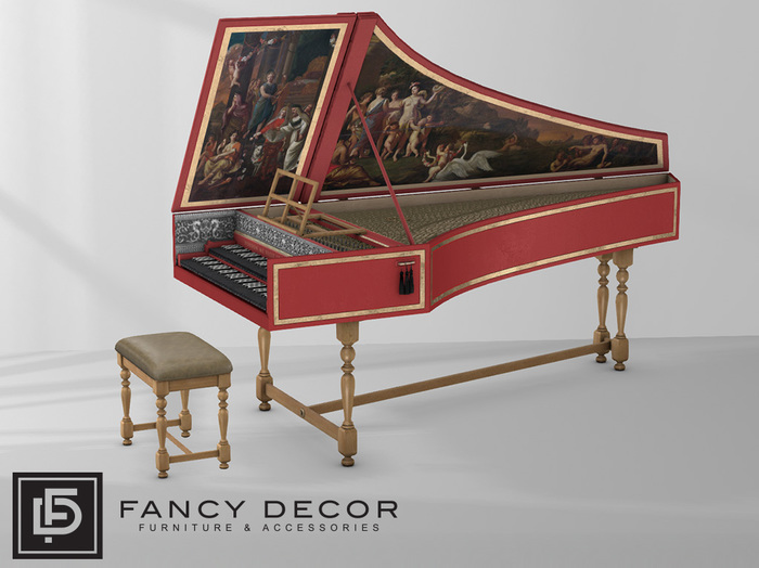Fancy Decor: Flemish Harpsichord (red)