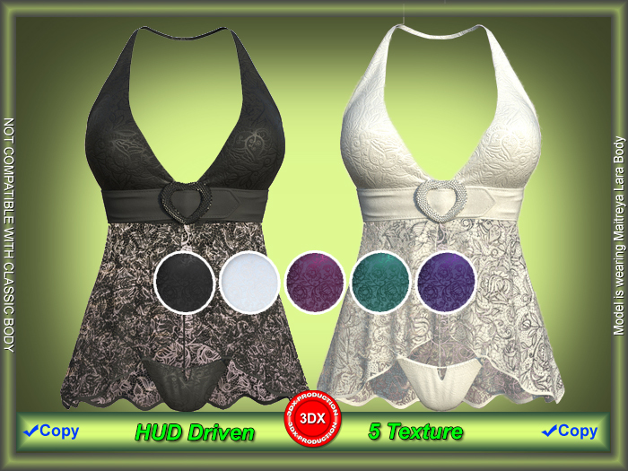 !!~3DX~!! Babydoll Lingerie (Maitreya)
