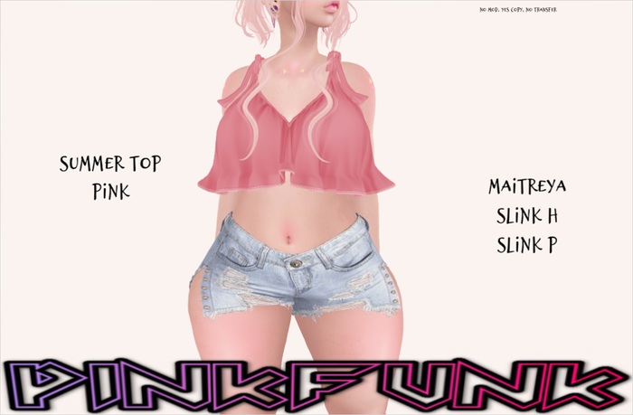 [PINKFUNK] Summer Top Pink