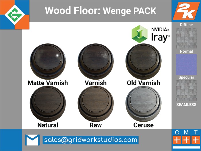 [ G.W.S. ] Wood Floor: Wenge Wood Pack