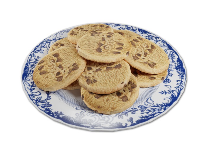 Plate of Chocolate Chip Cookies Demo