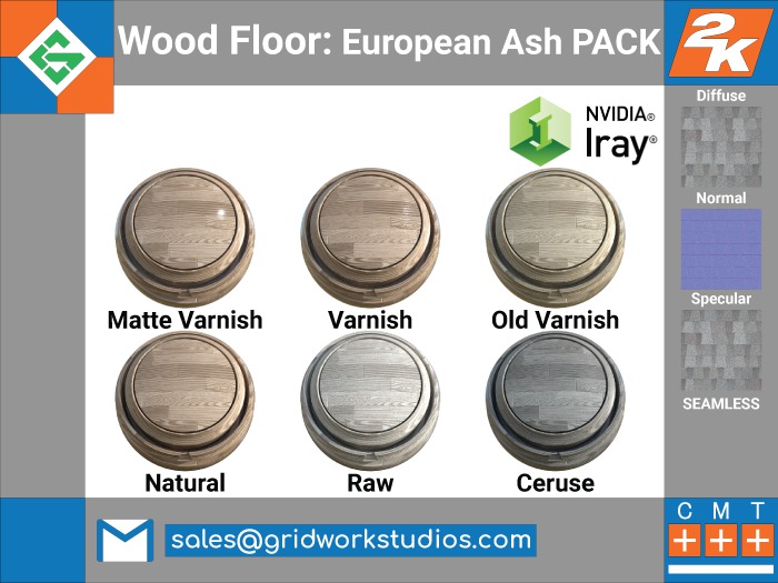 [ G.W.S. ] Wood Floor: European Ash Pack