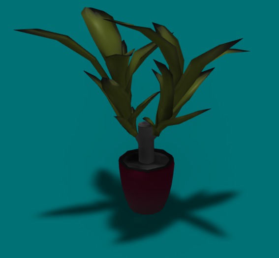 Gruenpflanze mit Topf (Mesh)