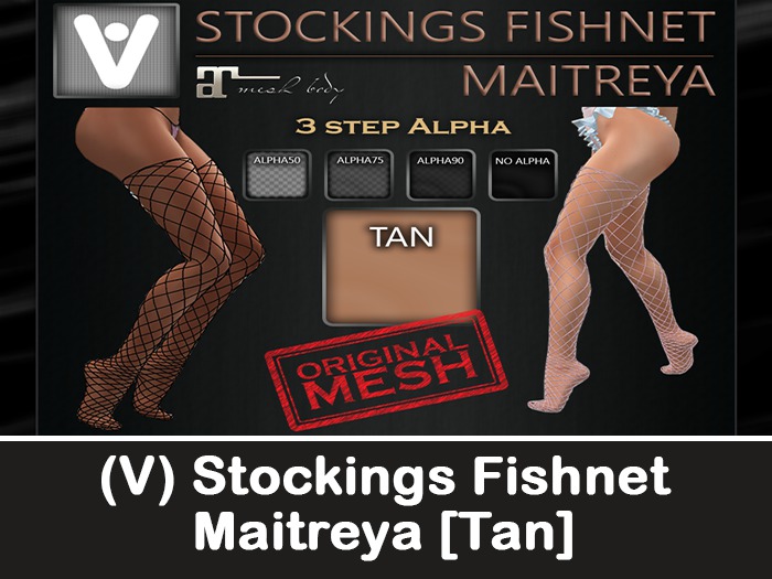 (V) Stockings Fishnet Maitreya [Tan]