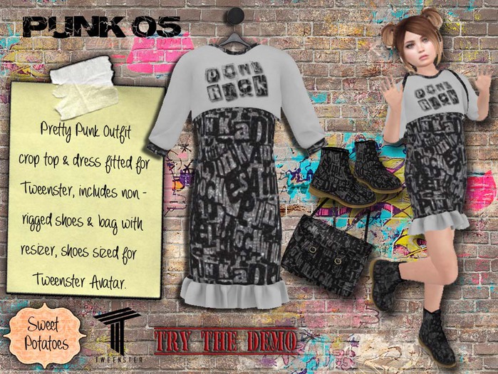 < SP > Pretty Punked Outfit for Tweenster - Punk 05
