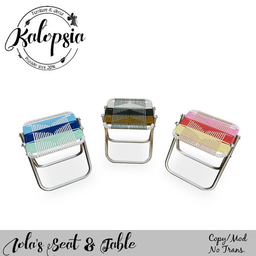 Kalopsia - Lola's Lawn Seat & Table (All colors)