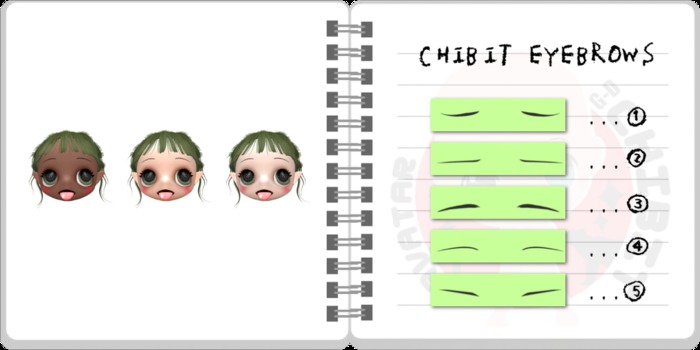 CHIBIT EYEBROWS BLACK - UME  (add)