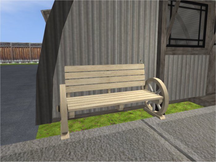 Wooden Wagon Wheel Bench {Single}