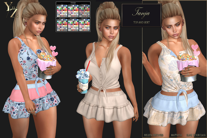 YELIZ MESH "TANJA" TOP and SKIRT with HUD -DEMO-