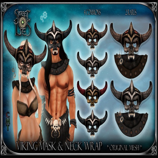 Viking Mask & Neck Wrap - Sweet Lies Original 1 RARE