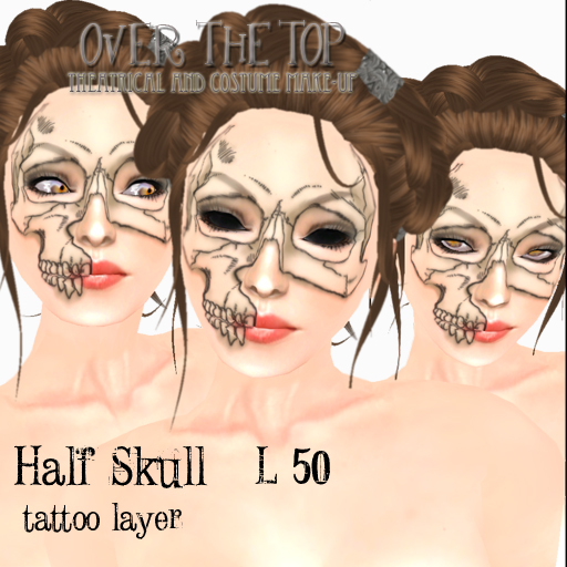 ***Over The Top*** Half-Skull****SALE!!!*****
