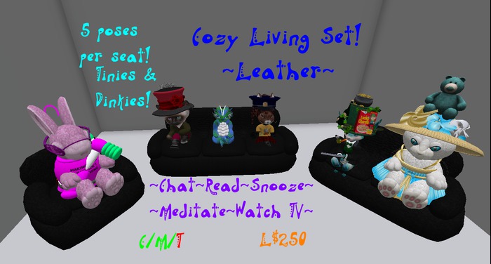 Cozy Leather Living Set