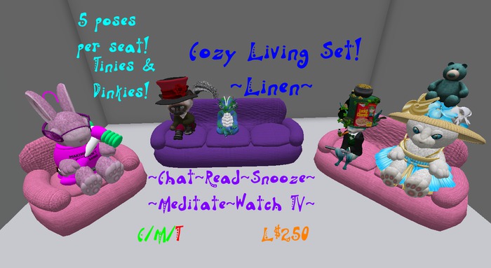 Cozy Linen Living Set