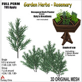 Full Perm Mesh Garden Herbs - Rosemary