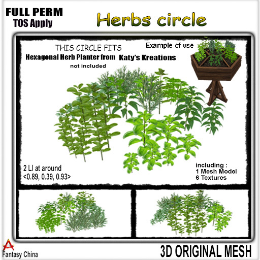 Full Perm Herbs circle