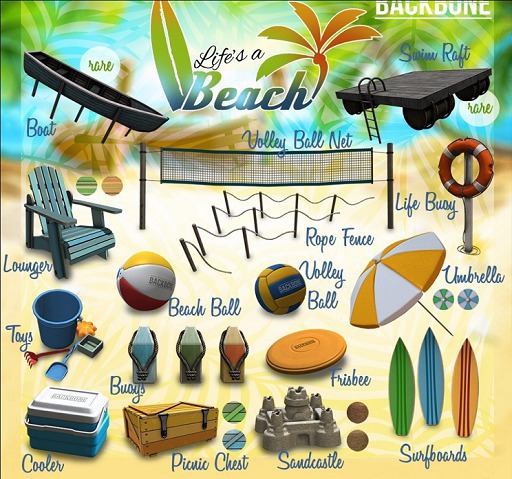 BackBone Life's a Beach - Beach Chest - Yellow