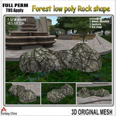 FC- FP Mesh Forest low poly Rock shape 