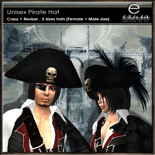ezura + Lady & Male Pirate Hat Set