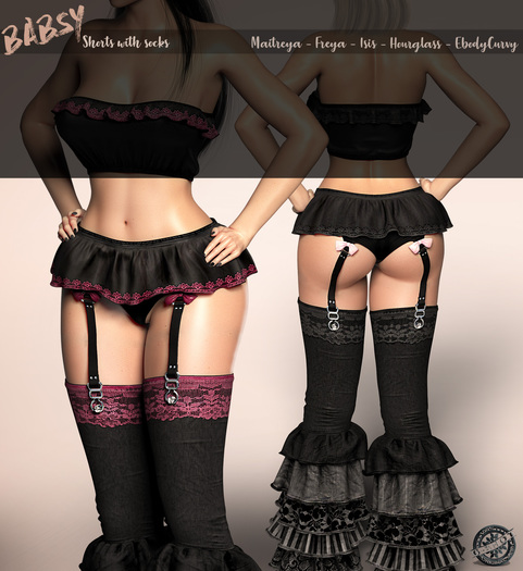 [G-SHOT] BABSY Shorts with Socks {FATPACK}