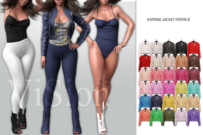 {ViSion} // Katrine Jacket - FATPACK - Maitreya, Legacy, Belleza Freya - Isis, Slink Hourglass - Physique