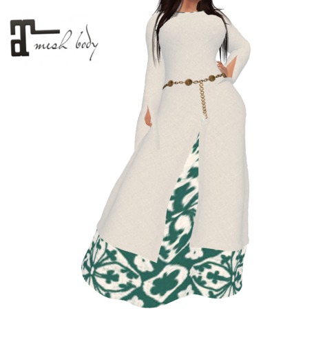 MEDIEVAL DRESS CASUAL WHITE  - Maitreya