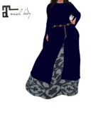 MEDIEVAL DRESS CASUAL BLUE  - Maitreya