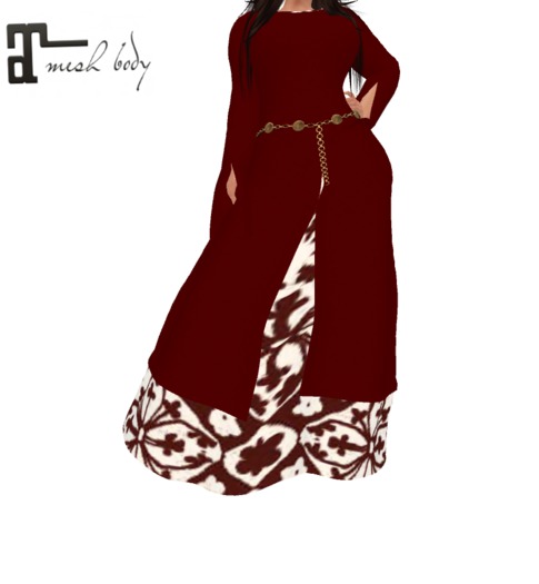 MEDIEVAL DRESS CASUAL  RED - Maitreya