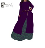 MEDIEVAL DRESS CASUAL  PURPLE - Maitreya